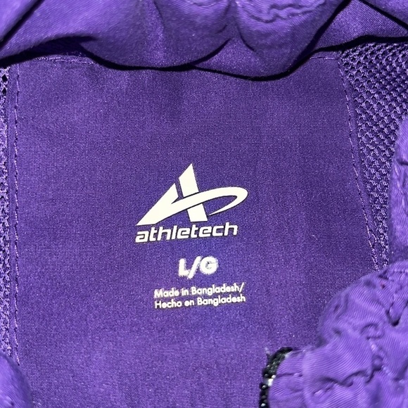 Athletech women’s purple zip up windbreaker jacket Size Large - Picture 6 of 9